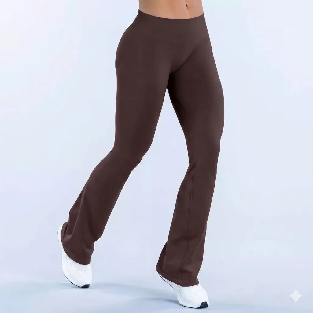 Seamless flared yoga leggings voor dames