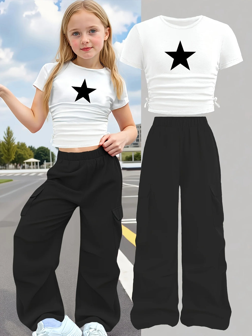 2-delige zomerset met sterrenprint