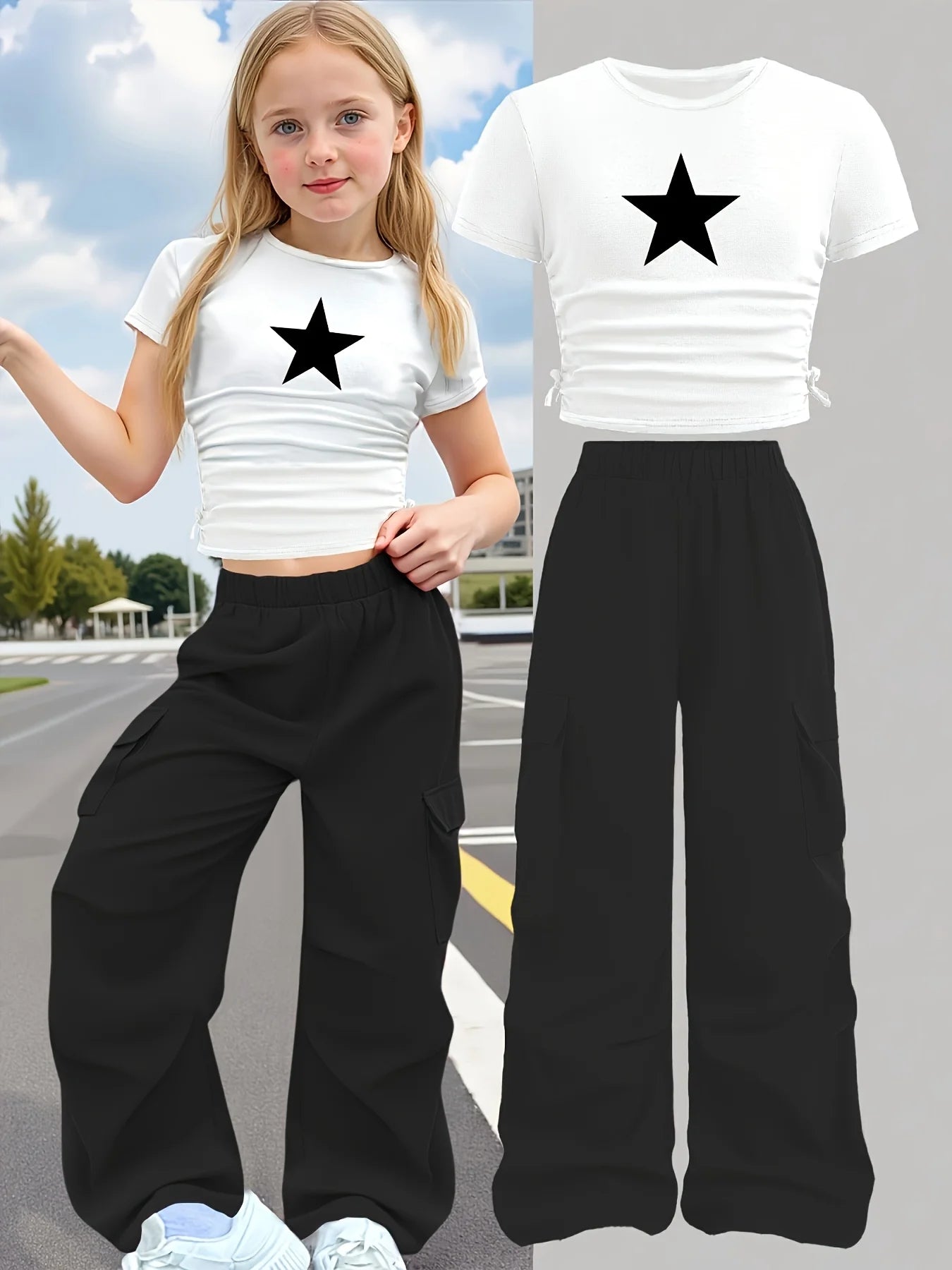 2-delige zomerset met sterrenprint
