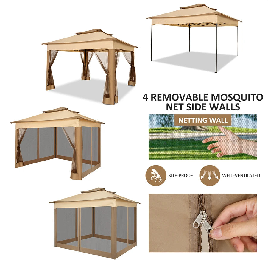 pop-up gazebo tent met muskietennetten