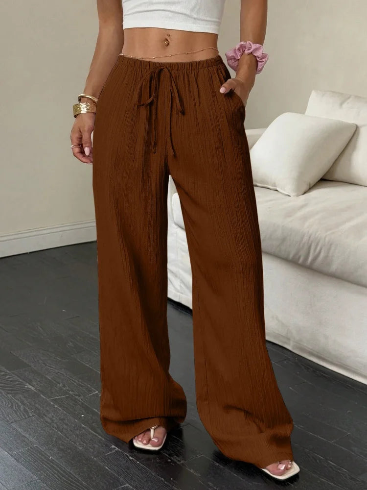 Wijde broek met ceintuur