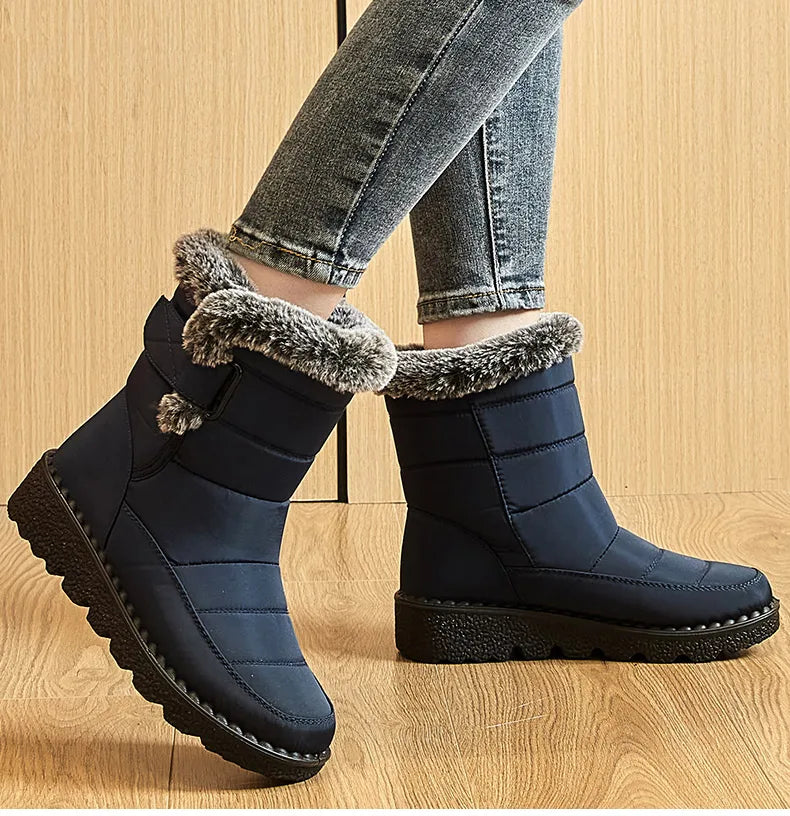 Gevoerde snowboots met klittenband - afbeelding 18