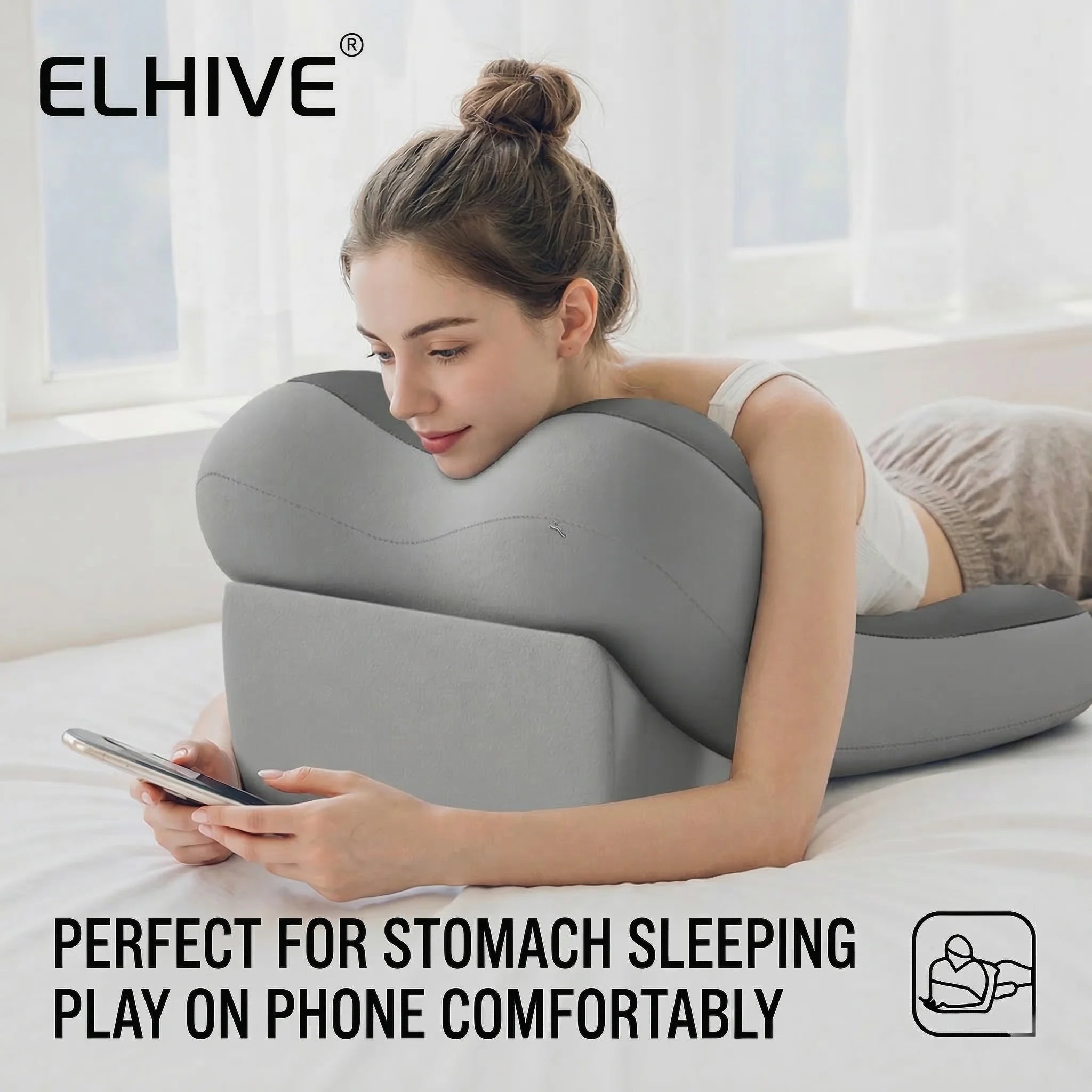 2-delige ergonomische bedwigkussenset