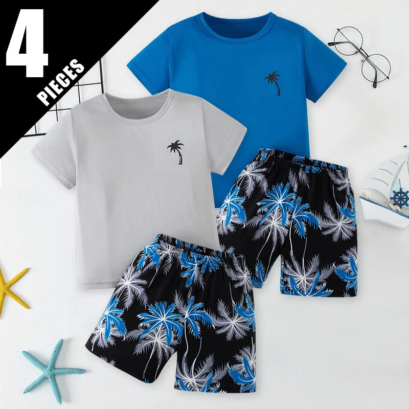 Zomerse 2/4-delige vrijetijds- en sportset