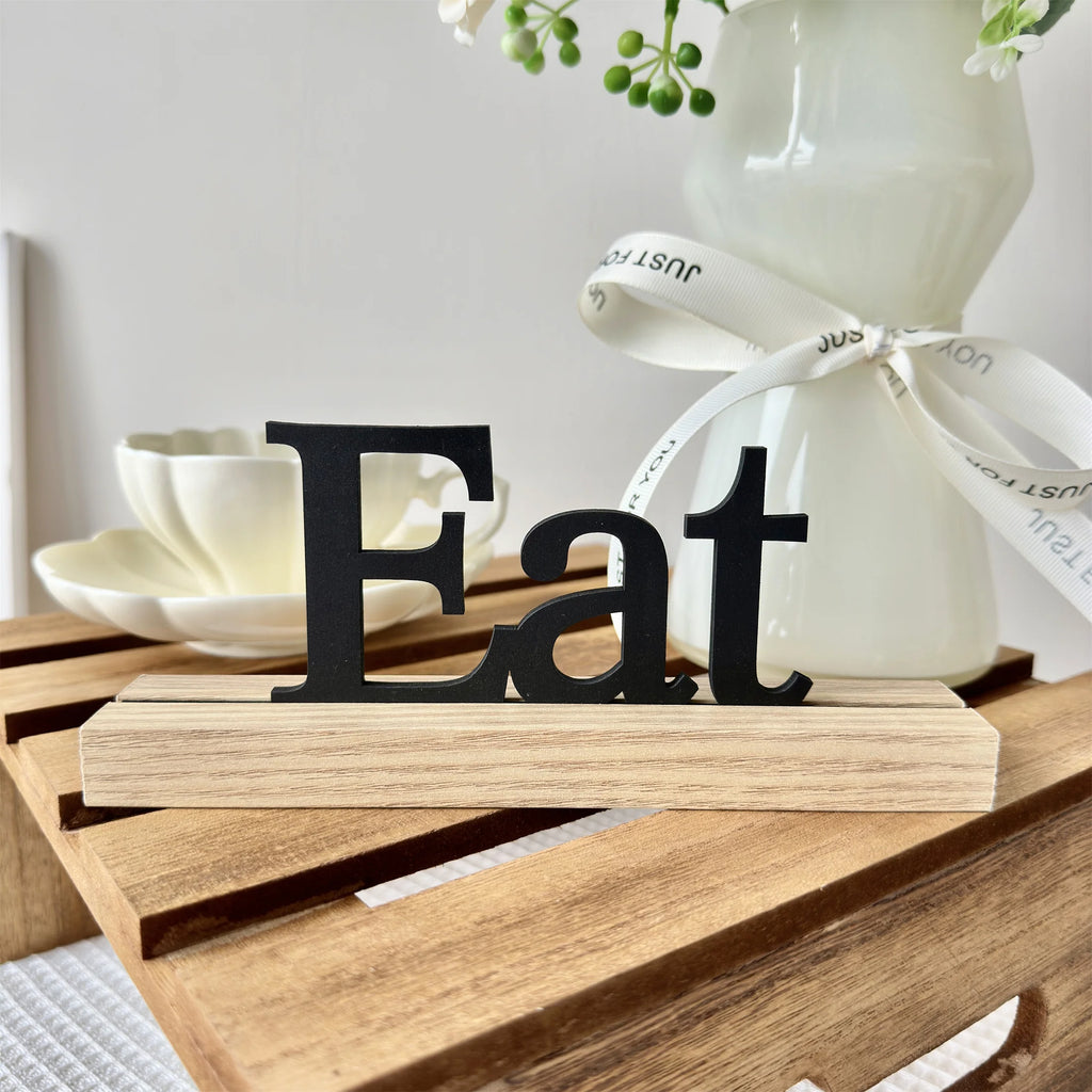 Houten inspiratiedecoratie