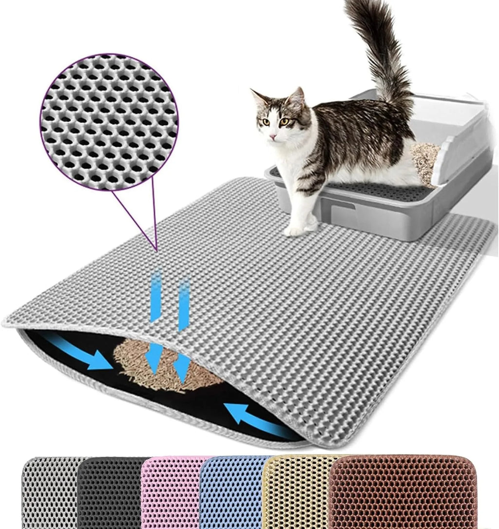 Dubbele kattenbakmat